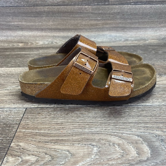 Birkenstock Arizona Sandals Magic Galaxy Glitter Bronze Sz 37/US 6-6.5 Womens - Picture 2 of 9